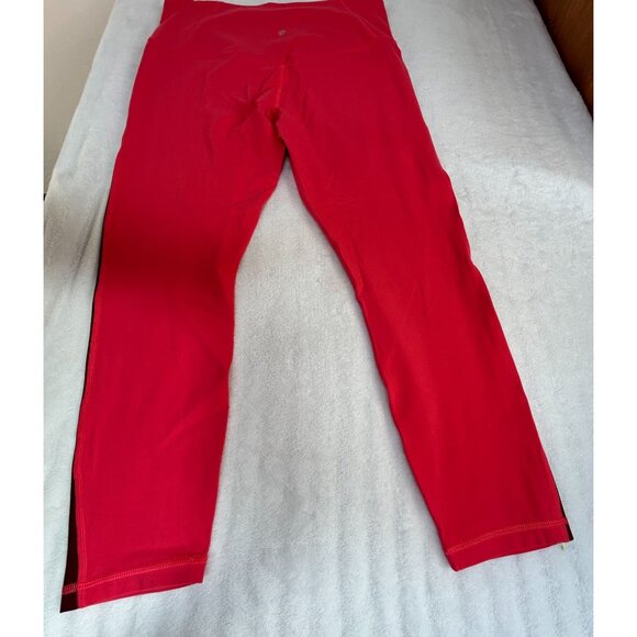 Athleta Elation High Rise Colorblock 7/8 Tight Leggings Red Medium Yoga New $99 - Picture 2 of 8